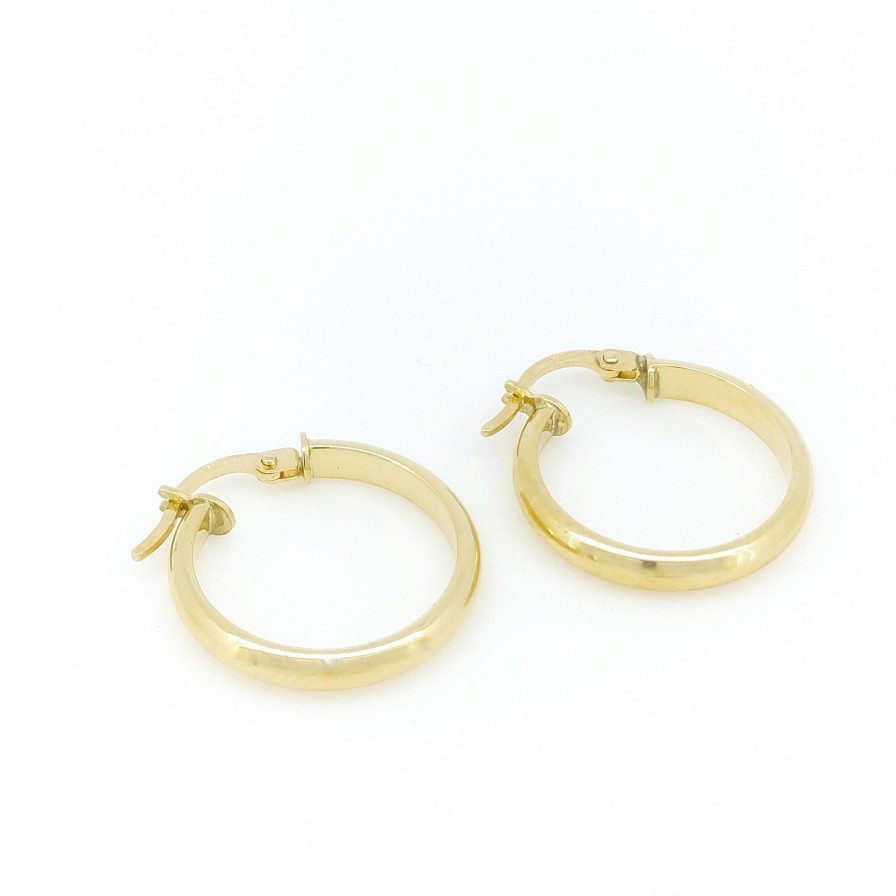 Pendientes Montoro | Argollas Oro 18K Media Ca A 15Mm.