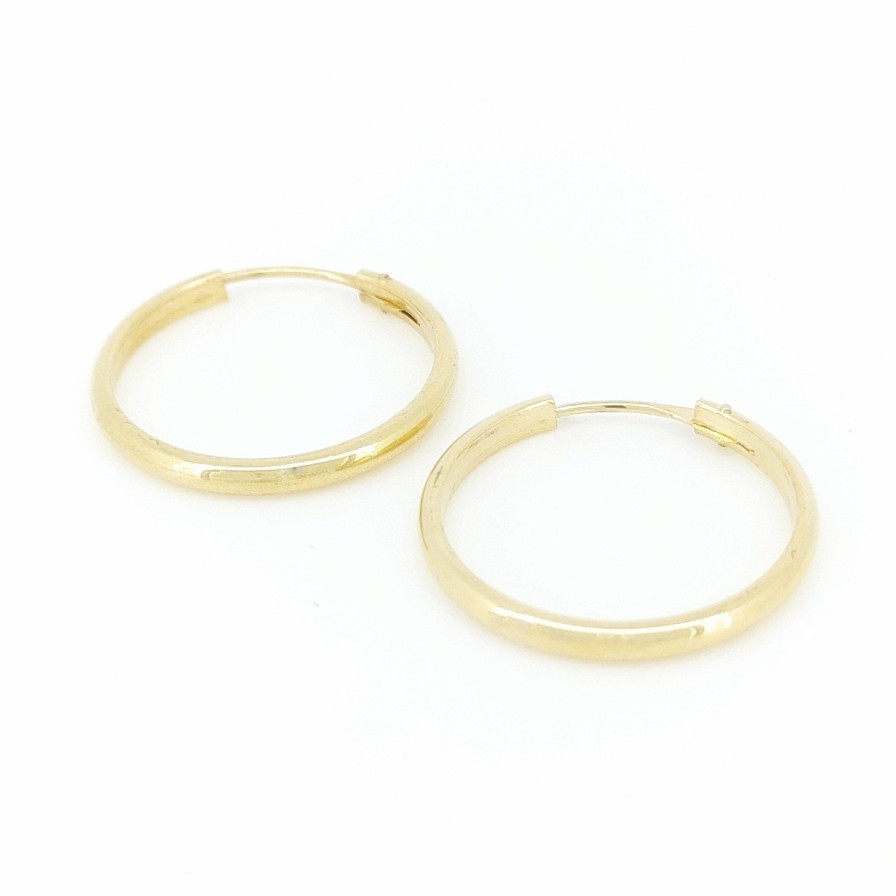 Pendientes Montoro | Argollas Oro 18K Media Ca A 18Mm